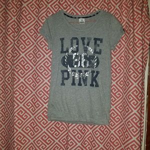 PINK grey t shirt size large